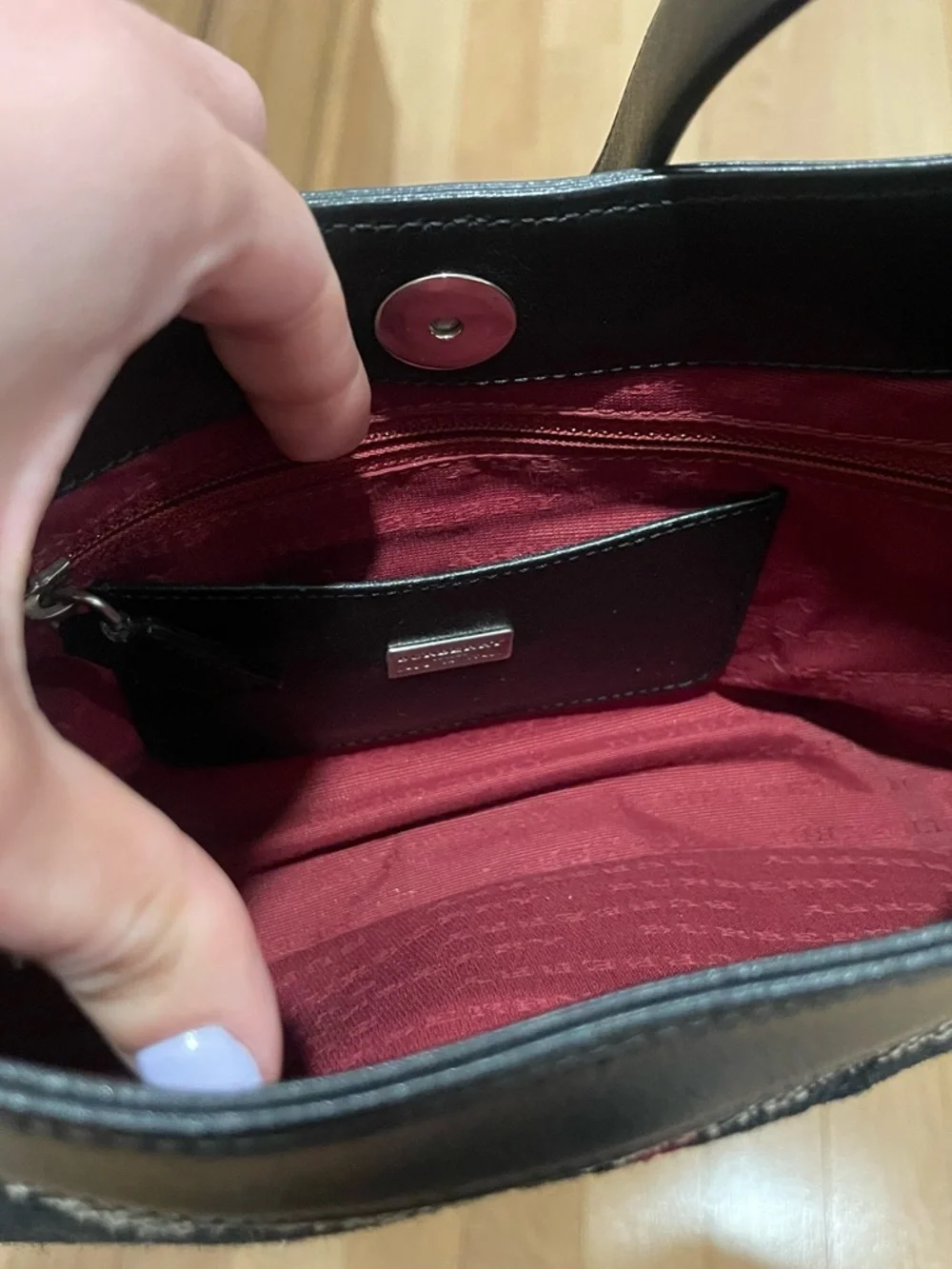 Authentic Vintage Wool Burberry Shoulder Bag - Picture 7 of 7